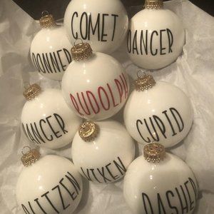 Rae Dunn inspired christmas ornaments